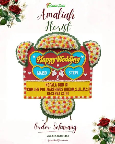 Papan Bunga Pernikahan Serenan